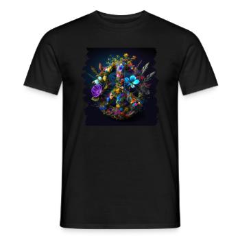 Hippie Festival Liebe Vintage Friedenszeichen - Männer T-Shirt - Schwarz - Vorne - AI Model Male 178 light (178cm)
