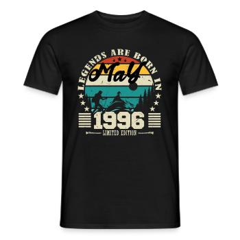 May 1996 Birthday gift May 1996. May 1996. - Men's T-Shirt - black - Front - AI Model Male 178 light (178cm)