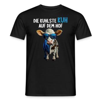 Kühe Landwirt Landwirtin Kuhliebhaber lustiges Kuh - Männer T-Shirt - Schwarz - Vorne - AI Model Male 178 light (178cm)