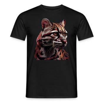 just a boy girl who loves Ocelots Ocelot ocelot ocelot - Men's T-Shirt - black - Front - AI Model Male 178 light (178cm)