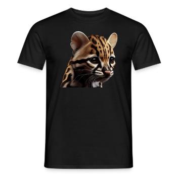 just a boy girl who loves Ocelots Ocelot ocelot ocelot - Men's T-Shirt - black - Front - AI Model Male 178 light (178cm)