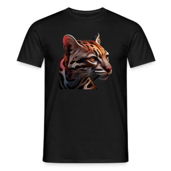just a boy girl who loves Ocelots Ocelot ocelot ocelot - Men's T-Shirt - black - Front - AI Model Male 178 light (178cm)