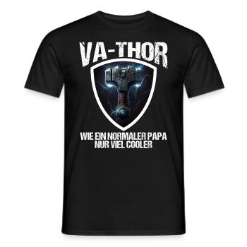 Papa Vathor Va Thor Vatertag Vatertagsgeschenk - Männer T-Shirt - Schwarz - Vorne - AI Model Male 178 light (178cm)