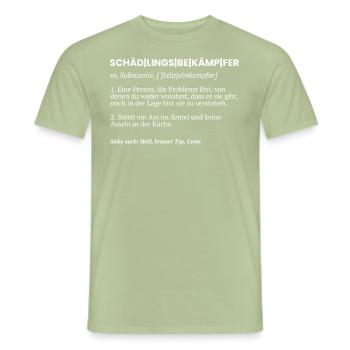Kammerjäger Schädlingsbekämpfer - Männer T-Shirt - Sage - Vorne - AI Model Male 178 light (178cm)