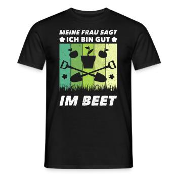 Gärtner Meine Frau Sagt Ich Bin Gut Im Beet - Männer T-Shirt - Schwarz - Vorne - AI Model Male 178 light (178cm)