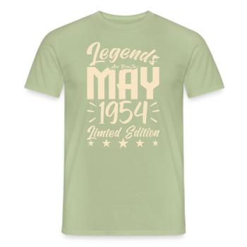 Geboren 1954 Geburtstagsgeschenk 1954. - Männer T-Shirt - Sage - Vorne - AI Model Male 178 light (178cm)