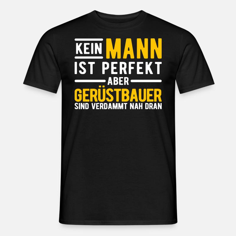 Gerüstbauer Rüster Handwerk Geschenk - Männer T-Shirt - Schwarz