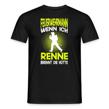 Feuerwehrmann FFW BFW Freiwillige Feuerwehr - Männer T-Shirt - Schwarz - Vorne - AI Model Male 178 light (178cm)