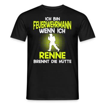 Feuerwehrmann FFW BFW Freiwillige Feuerwehr - Männer T-Shirt - Schwarz - Vorne - AI Model Male 178 light (178cm)
