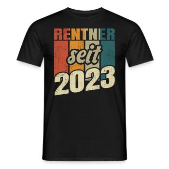 Rentner Rente Rentenbeginn Renteneintritt Geschenk - Männer T-Shirt - Schwarz - Vorne - AI Model Male 178 light (178cm)