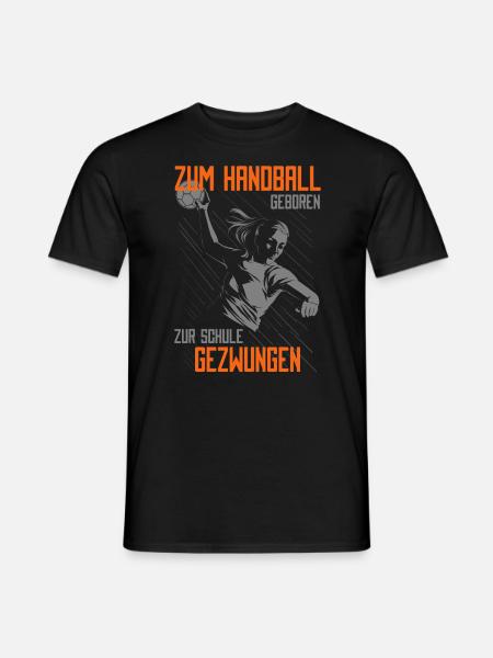 Handballspieler Handball Frauen Handballer Mädchen - Männer T-Shirt - Schwarz