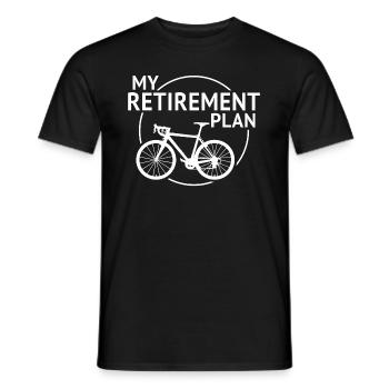 Meine Altersvorsorge Radfahren T-Shirt Radfahrer - Männer T-Shirt - Schwarz - Vorne - AI Model Male 178 light (178cm)