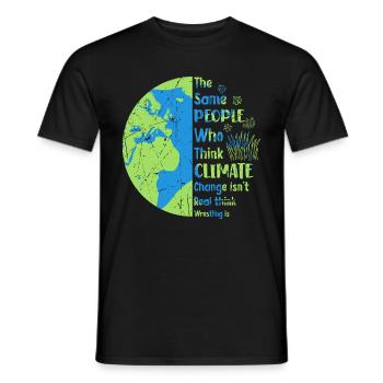 Climate Change Mother Earth Day Environment - Men's T-Shirt - black - Front - AI Model Male 178 light (178cm)