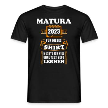L’examen Matura 2023 Abitur a réussi Learning Matura - T-shirt homme - noir - Devant - AI Model Male 178 light (178cm)