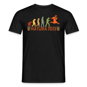 Matura 2023 Abitur passé Evolution rétro - T-shirt homme - noir - Devant - AI Model Male 178 light (178cm)