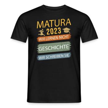 Matura 2023 Abitur bestanden Geschichte Vintage - Männer T-Shirt - Schwarz - Vorne - AI Model Male 178 light (178cm)