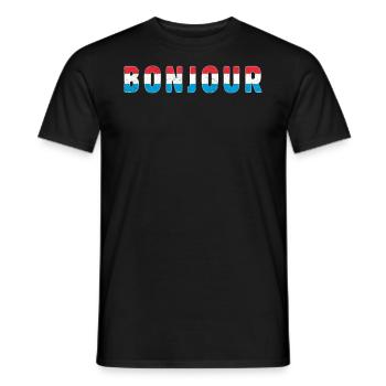 Bonjour Bonjour Pays France - T-shirt homme - noir - Devant - AI Model Male 178 light (178cm)