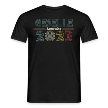 Ausbildung 2023 Abschluss bestanden Vintage Azubi - Männer T-Shirt - Schwarz - Vorne - AI Model Male 178 light (178cm)