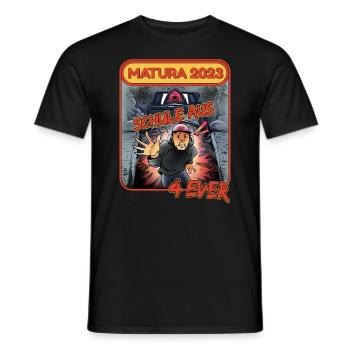 Matura 2023 Abitur bestanden Schule aus comic 2023 - Männer T-Shirt - Schwarz - Vorne - AI Model Male 178 light (178cm)