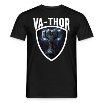 Papa Vathor Va Thor Vatertag Vatertagsgeschenk - Männer T-Shirt - Schwarz - Vorne - AI Model Male 178 light (178cm)