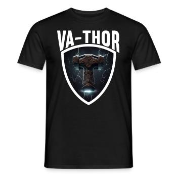 Papa Vathor Va Thor Fête des pères Fête des pères Cadeau de fête des pères - T-shirt homme - noir - Devant - AI Model Male 178 light (178cm)