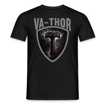 Papa Vathor Va Thor Vatertag Vatertagsgeschenk - Männer T-Shirt - Schwarz - Vorne - AI Model Male 178 light (178cm)