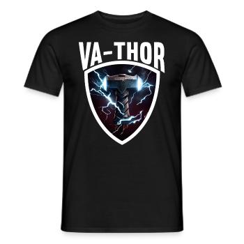 Papa Vathor Va Thor Fête des pères Fête des pères Cadeau de fête des pères - T-shirt homme - noir - Devant - AI Model Male 178 light (178cm)