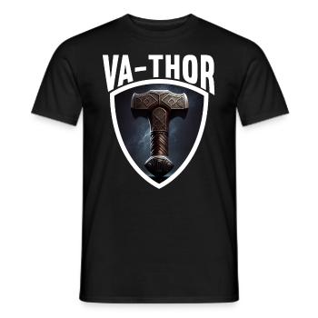 Papa Vathor Va Thor Vatertag Vatertagsgeschenk - Männer T-Shirt - Schwarz - Vorne - AI Model Male 178 light (178cm)