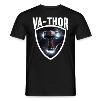 Papa Vathor Va Thor Vatertag Vatertagsgeschenk - Männer T-Shirt - Schwarz - Vorne - AI Model Male 178 light (178cm)
