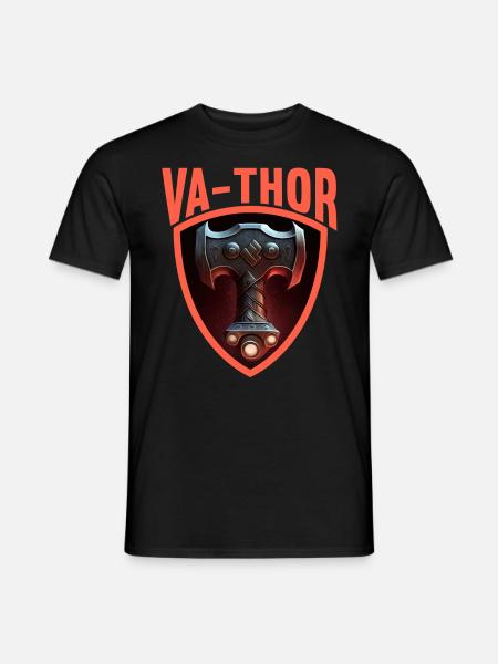 Papa Vathor Va Thor Vatertag Vatertagsgeschenk - Männer T-Shirt - Schwarz