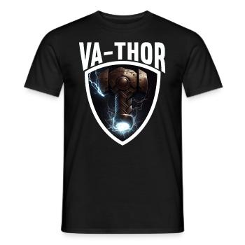 Papa Vathor Va Thor Vatertag Vatertagsgeschenk - Männer T-Shirt - Schwarz - Vorne - AI Model Male 178 light (178cm)