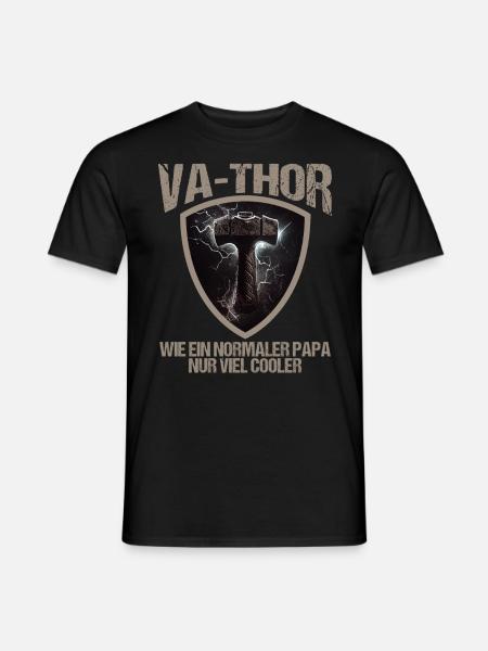 Papa Vathor Va Thor Vatertag Vatertagsgeschenk - Männer T-Shirt - Schwarz
