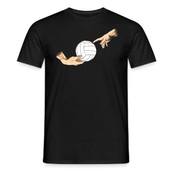 Beachvolleyball Volleyball Volleyballer Vintage - Männer T-Shirt - Schwarz - Vorne - AI Model Male 178 light (178cm)
