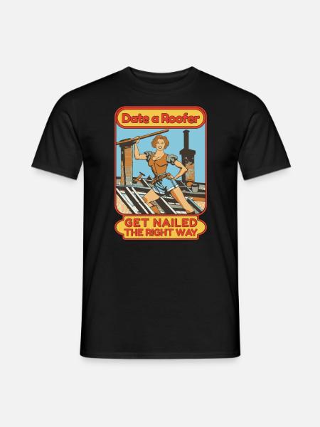 Dachdeckerin Handwerker Dachdeckernägel Dachdecker - Männer T-Shirt - Schwarz