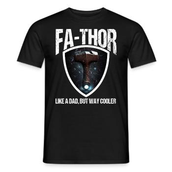Papa Vathor Va Thor Fête des pères Fête des pères Cadeau de fête des pères - T-shirt homme - noir - Devant - AI Model Male 178 light (178cm)