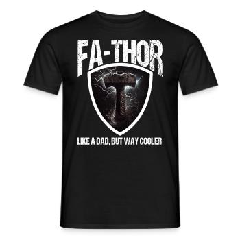 Papa Vathor Va Thor Fête des pères Fête des pères Cadeau de fête des pères - T-shirt homme - noir - Devant - AI Model Male 178 light (178cm)