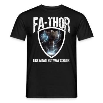 Papa Vathor Va Thor Vatertag Vatertagsgeschenk - Männer T-Shirt - Schwarz - Vorne - AI Model Male 178 light (178cm)
