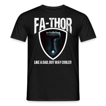 Papa Vathor Va Thor Fête des pères Fête des pères Cadeau de fête des pères - T-shirt homme - noir - Devant - AI Model Male 178 light (178cm)