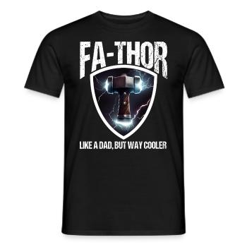 Papa Vathor Va Thor Fête des pères Fête des pères Cadeau de fête des pères - T-shirt homme - noir - Devant - AI Model Male 178 light (178cm)