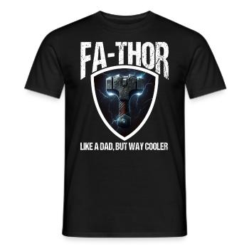 Papa Vathor Va Thor Fête des pères Fête des pères Cadeau de fête des pères - T-shirt homme - noir - Devant - AI Model Male 178 light (178cm)