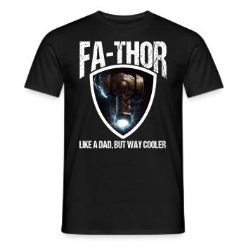 Papa Vathor Va Thor Vatertag Vatertagsgeschenk - Männer T-Shirt - Schwarz - Vorne - AI Model Male 178 light (178cm)