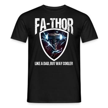 Papa Vathor Va Thor Fête des pères Fête des pères Cadeau de fête des pères - T-shirt homme - noir - Devant - AI Model Male 178 light (178cm)