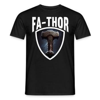 Papa Vathor Va Thor Vatertag Vatertagsgeschenk - Männer T-Shirt - Schwarz - Vorne - AI Model Male 178 light (178cm)