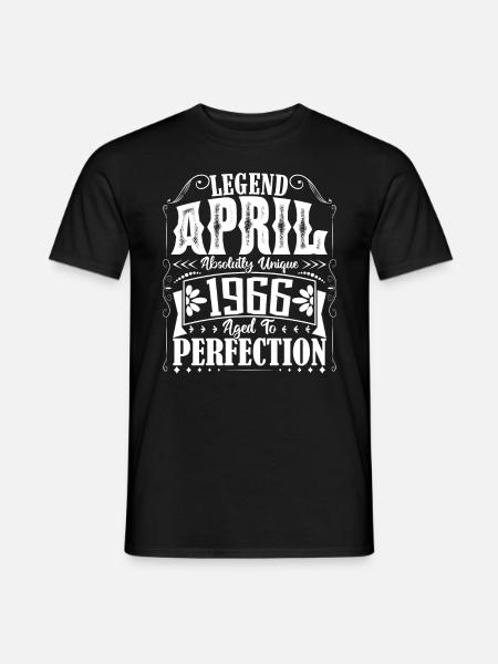 Avril 1966. Anniversaire avril 1966. Cadeau 1966. - Mænd T-shirt - sort