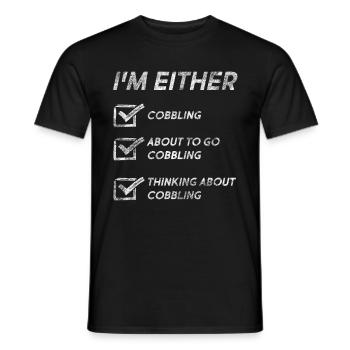 Drôles de citations de pavés Amant cordonnier - T-shirt homme - noir - Devant - AI Model Male 178 light (178cm)