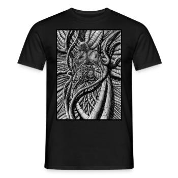 Cable Man2. - Men's T-Shirt - black - Front - AI Model Male 178 light (178cm)