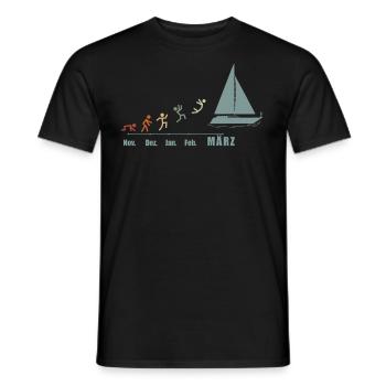 Segler Segelboot Segelschiff Segelyacht - Männer T-Shirt - Schwarz - Vorne - AI Model Male 178 light (178cm)