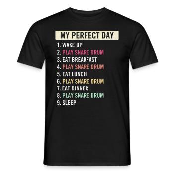 Funny Snare Drum Players Snare Drumers Drum Lovers - Men's T-Shirt - black - Front - AI Model Male 178 light (178cm)