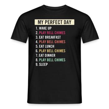 Funny Bell Chimes Players Bell Chimes Music Lovers - Men's T-Shirt - black - Front - AI Model Male 178 light (178cm)