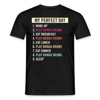 Funny Bongo Drums Players Bongo Drums Music Lovers - Männer T-Shirt - Schwarz - Vorne - AI Model Male 178 light (178cm)